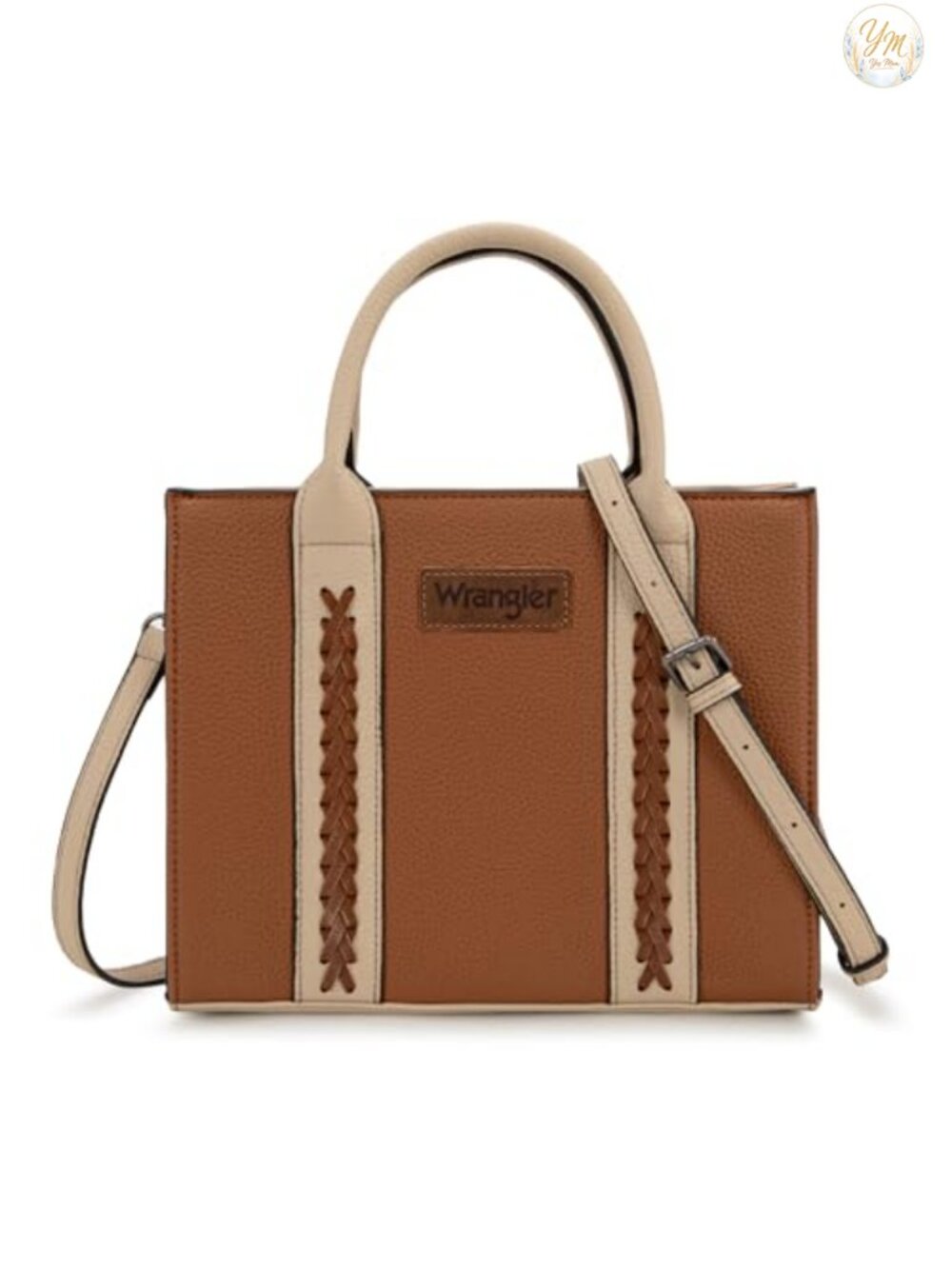 Vegan Leather Tote Bag with Whipstitch Design Adjustable Strap Handbag Satchel